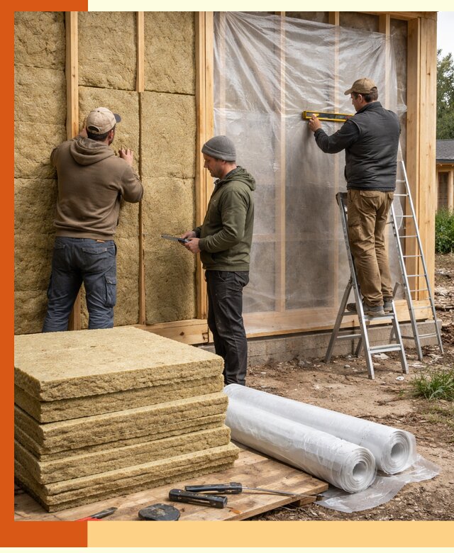 Утепление каркасного дома в Тынде под ключ с гарантией качества