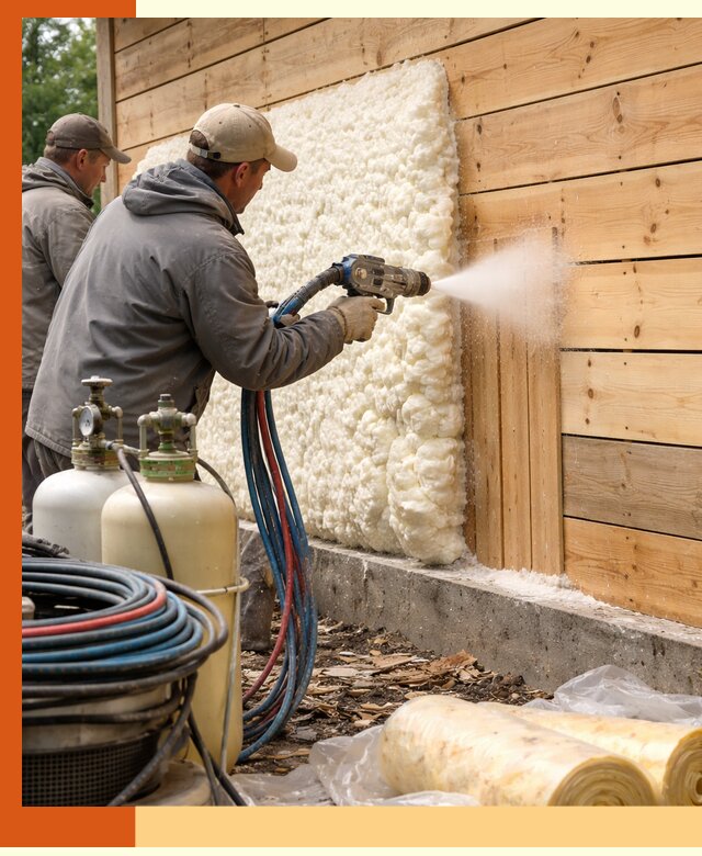 Утепление деревянного дома пенополиуретаном в Тынде