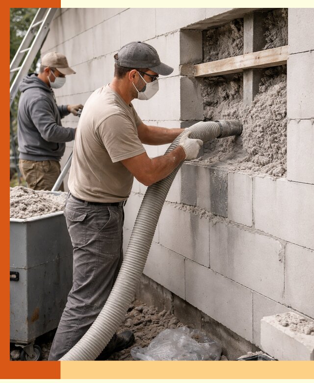 Утепление дома из газобетона эковатой в Тынде