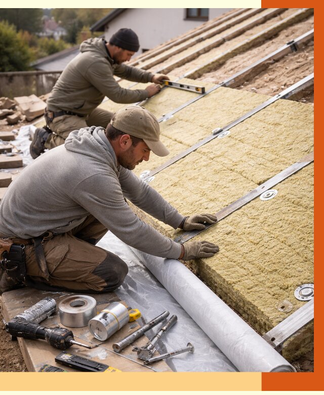 Утепление крыши снаружи в Тынде под ключ от 1233 руб./м2 | ТепломастерТнд