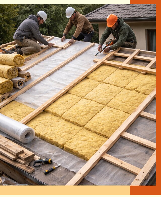 Утепление скатной крыши в Тынде от 1285 руб./м2 под ключ | ТепломастерТнд