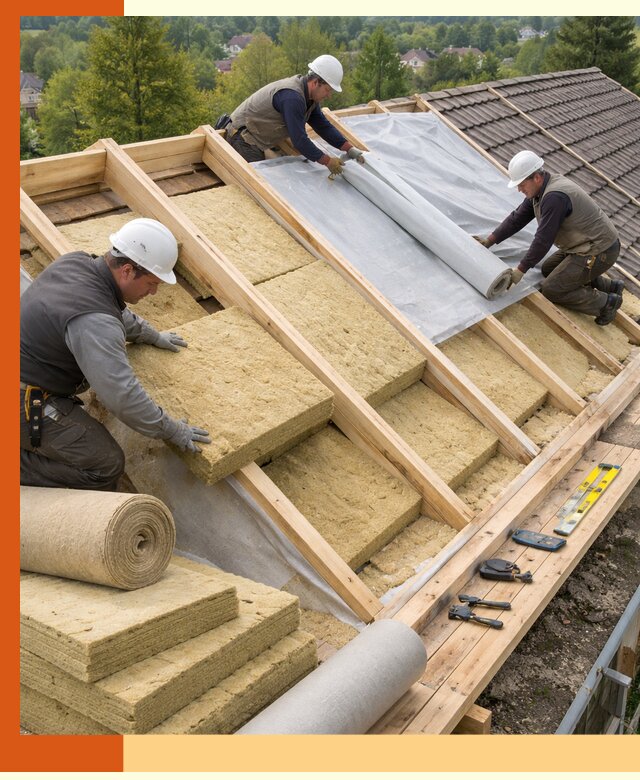 Утепление скатной крыши в Тынде качественно и надёжно