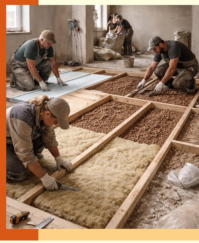 Утепление перекрытий жилых и промышленных зданий в Тынде