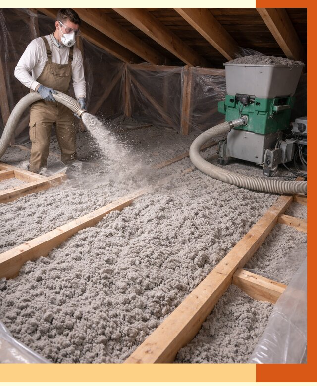 Утепление чердака эковатой в Тынде от 1490 руб/м2 — заказать у ТепломастерТнд