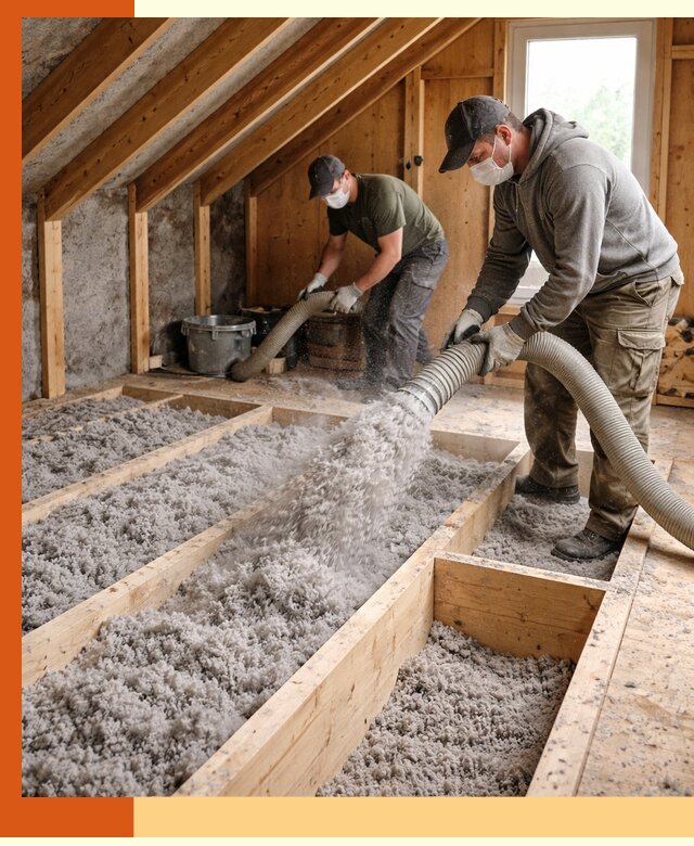 Утепление мансарды эковатой в Тынде с гарантией качества