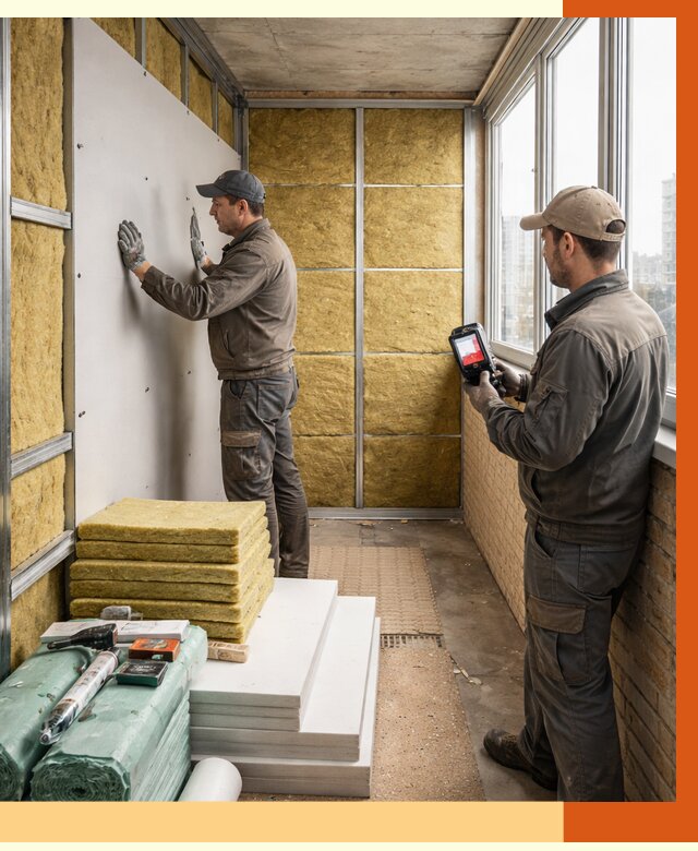 Утепление балкона в Тынде от 4625 руб. под ключ | ТепломастерТнд