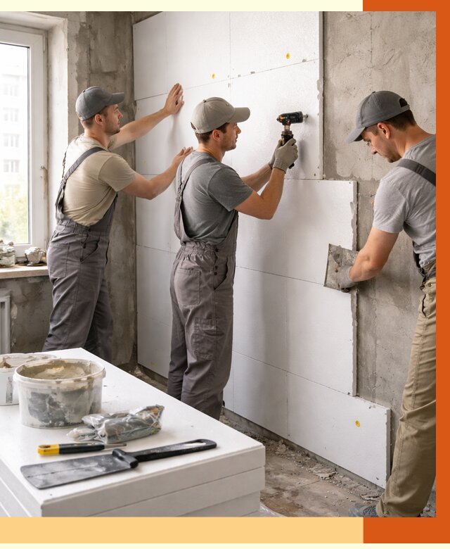 Утепление пенопластом домов и стен в Тынде от 1901 руб. — ТепломастерТнд