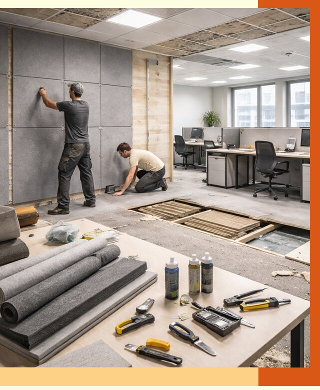 Профессиональная шумоизоляция офиса в Тынде от 6937 руб. за м2 | ТепломастерТнд