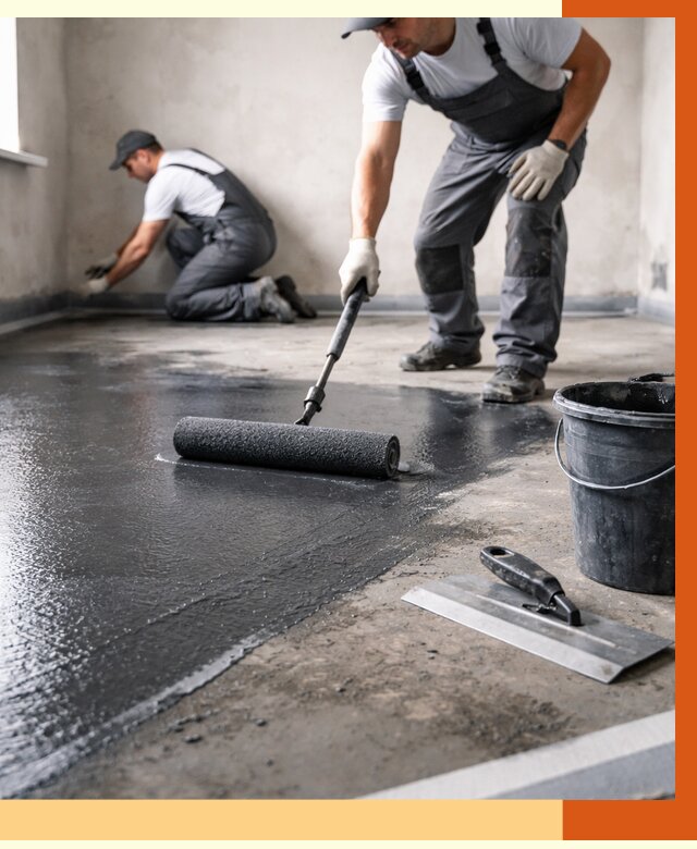 Профессиональная гидроизоляция пола в Тынде от 8735 руб. под ключ | ТепломастерТнд