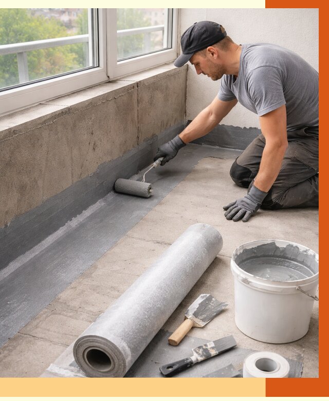 Профессиональная гидроизоляция балкона в Тынде от 4316 руб. | ТепломастерТнд