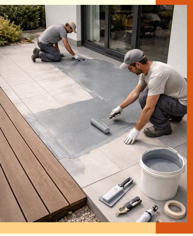 Гидроизоляция террасы в Тынде под ключ от 7708 руб./м² | ТепломастерТнд