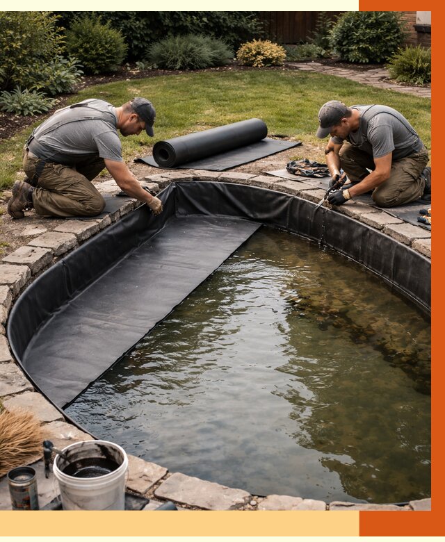 Гидроизоляция пруда в Тынде от 15416 руб. под ключ | ТепломастерТнд профессионально