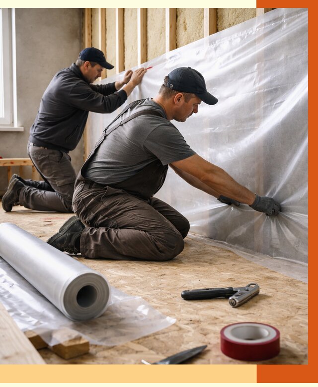 Монтаж пароизоляции в Тынде от 2569 руб. — установка и укладка под ключ | ТепломастерТнд